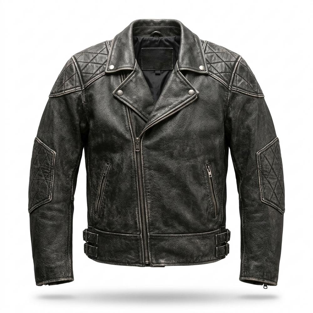 Gentleman Code - Yiwed | Geprägt Gesteppt Lederjacke Herren