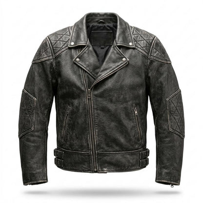 Gentleman Code - Yiwed | Geprägt Gesteppt Lederjacke Herren