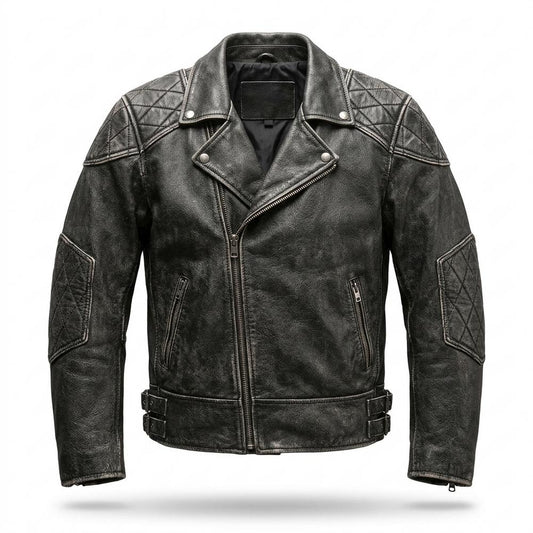 Nobleman Code - Yiwed | Geprägt Gesteppt Lederjacke Herren