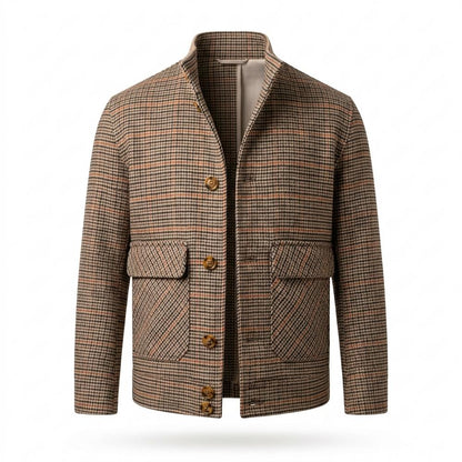 Gentleman Code - Lafel | Kariert Gestrickt Jacke Herren