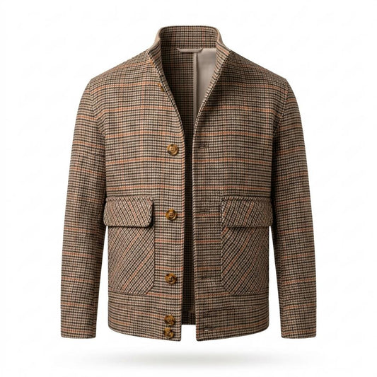 Gentleman Code - Lafel | Kariert Gestrickt Jacke Herren