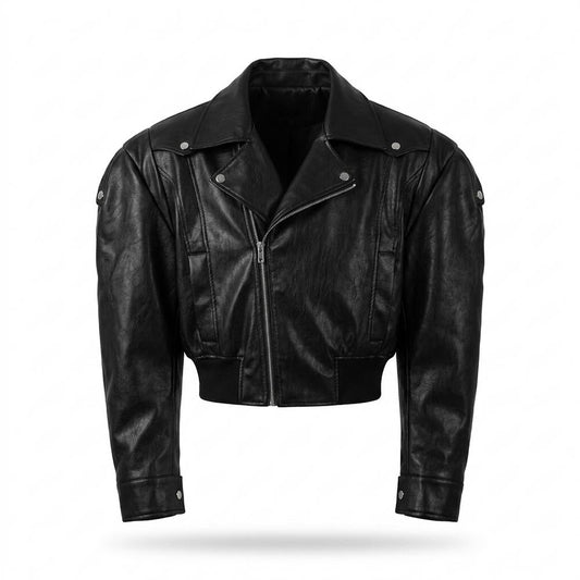 Nobleman Code - Rivan | Kurzgeschnittene Taillierte Lederjacke Unisex
