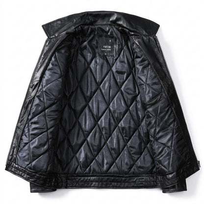 Gentleman Code - Dahol | Gesteppt Gefüttert Lederjacke Herren