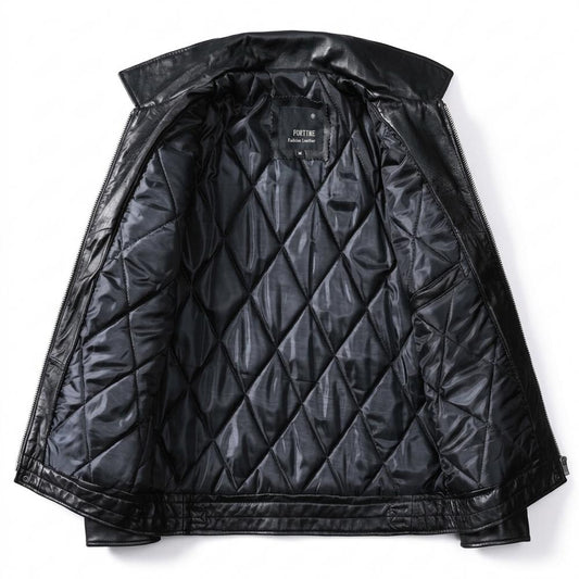 Gentleman Code - Dahol | Gesteppt Gefüttert Lederjacke Herren