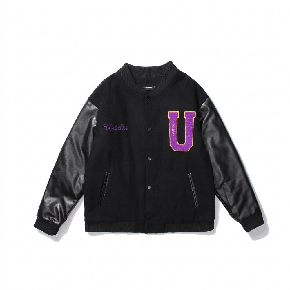 Gentleman Code - Eilon | Bestickt Geknöpft Lederjacke Unisex