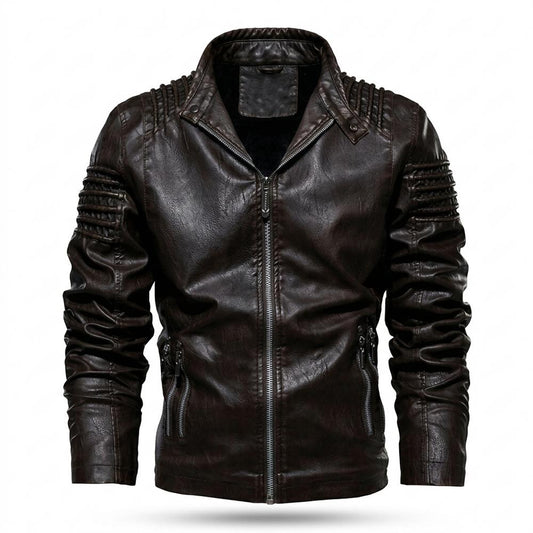 Nobleman Code - Zamel | Gesteppt Gefüttert Lederjacke Herren
