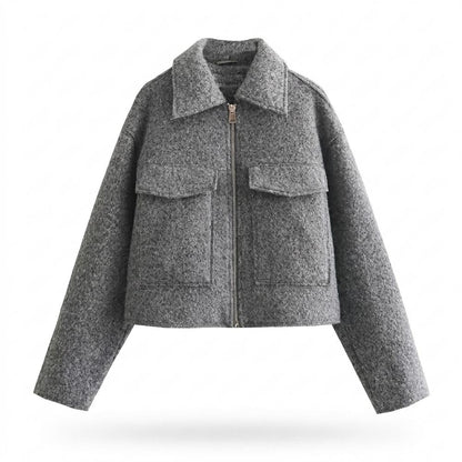 Gentleman Code - Nizis | Strukturiert Kurzgeschnitten Jacke Damen