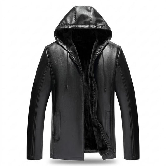Nobleman Code - Eipon | Gefüttert Wärmend Lederjacke Herren