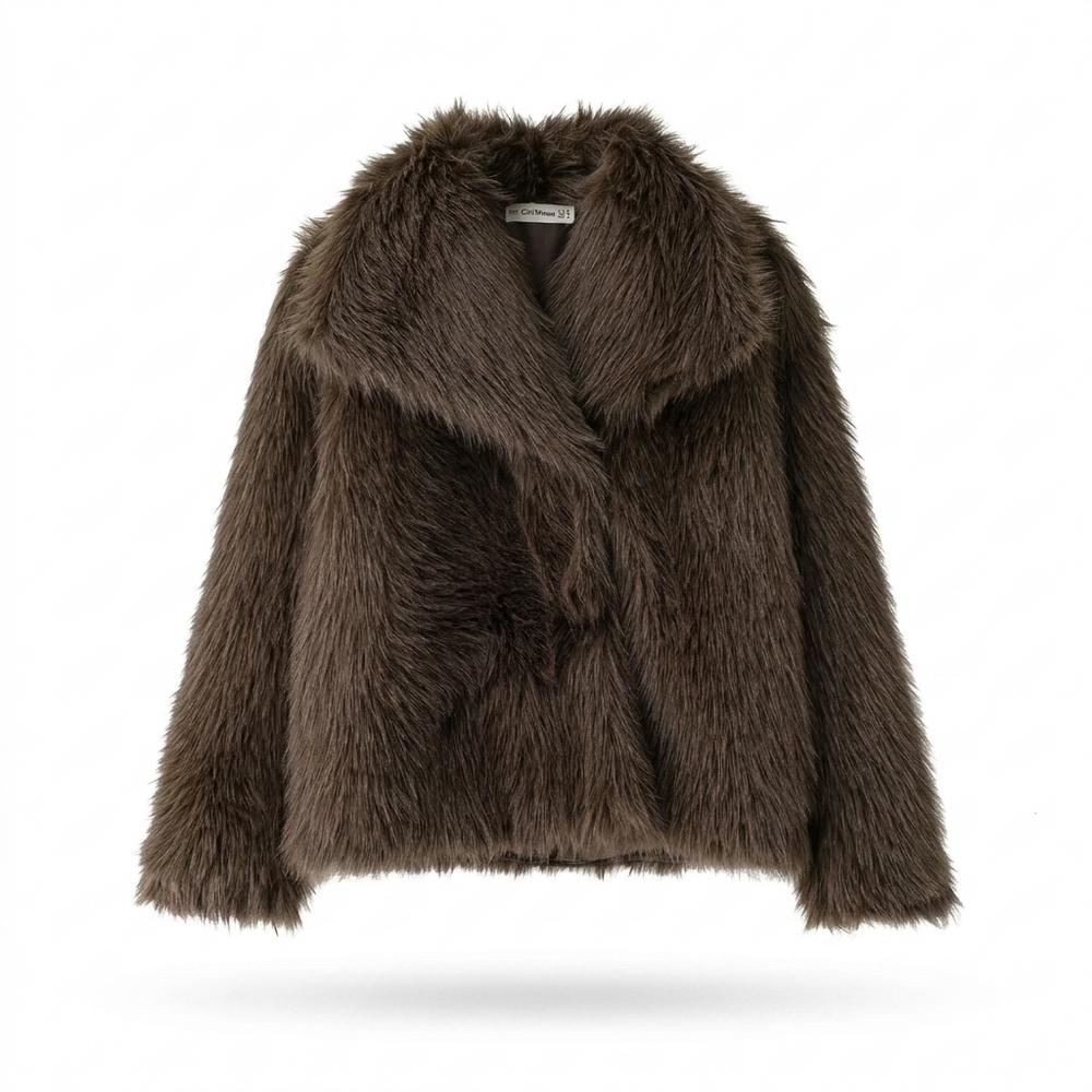 Gentleman Code - Nifim | Langhaarige Voluminöse Jacke Damen