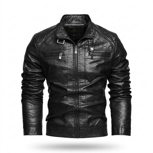 Nobleman Code - Yenil | Gesteppt Tailliert Lederjacke Herren