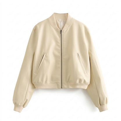 Gentleman Code - Depur | Gefüttert Kurzgeschnitten Lederjacke Damen