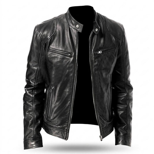 Nobleman Code - Yerov | Gesteppt Tailliert Lederjacke Herren
