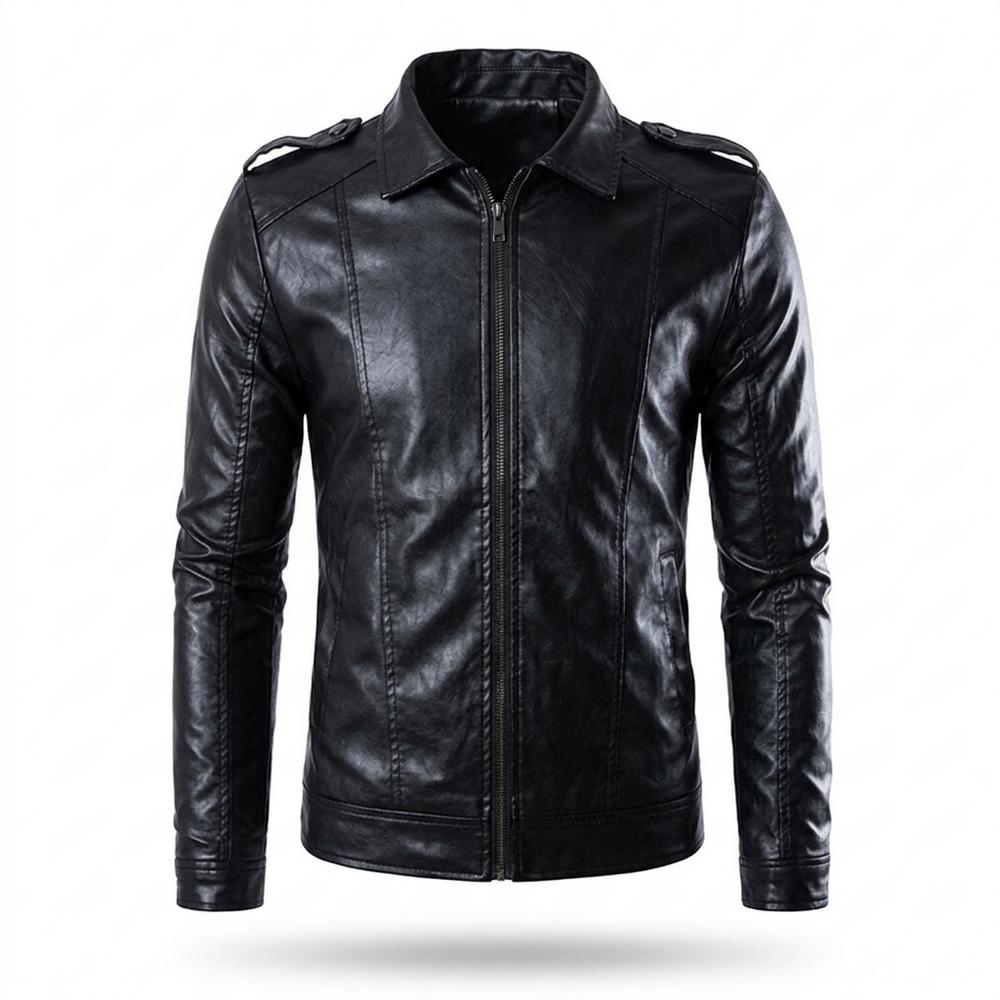 Nobleman Code - Daram | Tailliert Gefüttert Lederjacke Herren