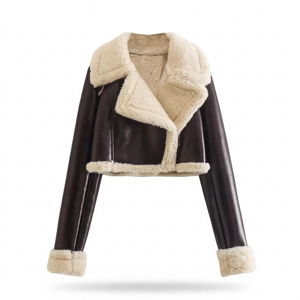 Nobleman Code - Eigam | Gefüttert Kurzgeschnitten Lederjacke Damen