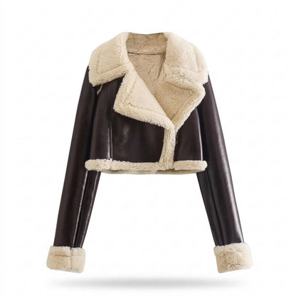 Nobleman Code - Eigam | Gefüttert Kurzgeschnitten Lederjacke Damen