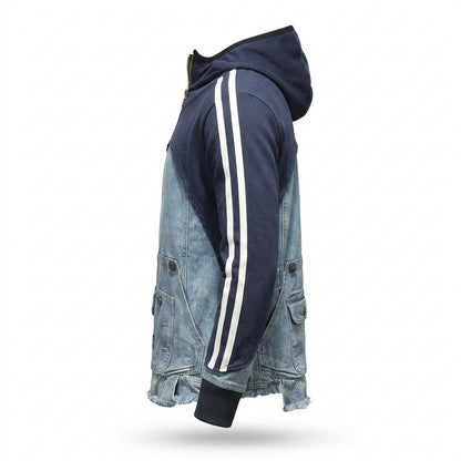 Gentleman Code - Radus | Gestreift Kombiniert Hoodie Herren