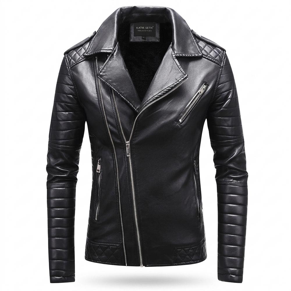 Gentleman Code - Risin | Gesteppt Gefüttert Lederjacke Herren