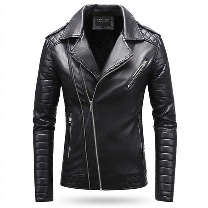 Gentleman Code - Risin | Gesteppt Gefüttert Lederjacke Herren