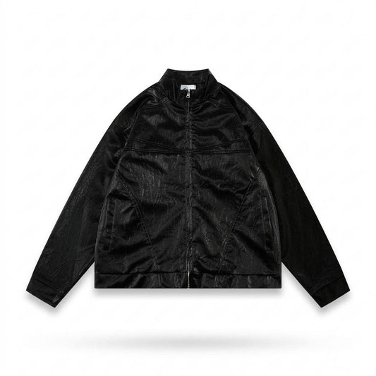 Nobleman Code - Sotik | Strukturiert Reißverschluss Lederjacke Unisex