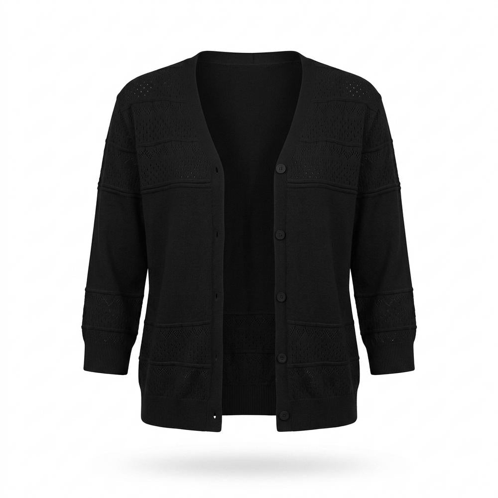 Nobleman Code - Eitil | Geknöpft Strukturiert Cardigan Damen