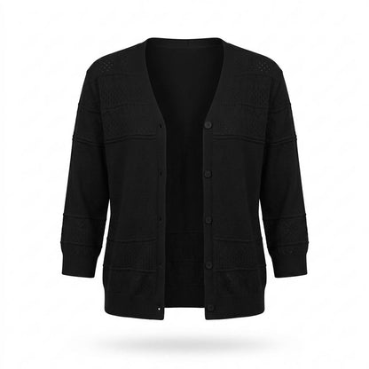 Nobleman Code - Eitil | Geknöpft Strukturiert Cardigan Damen