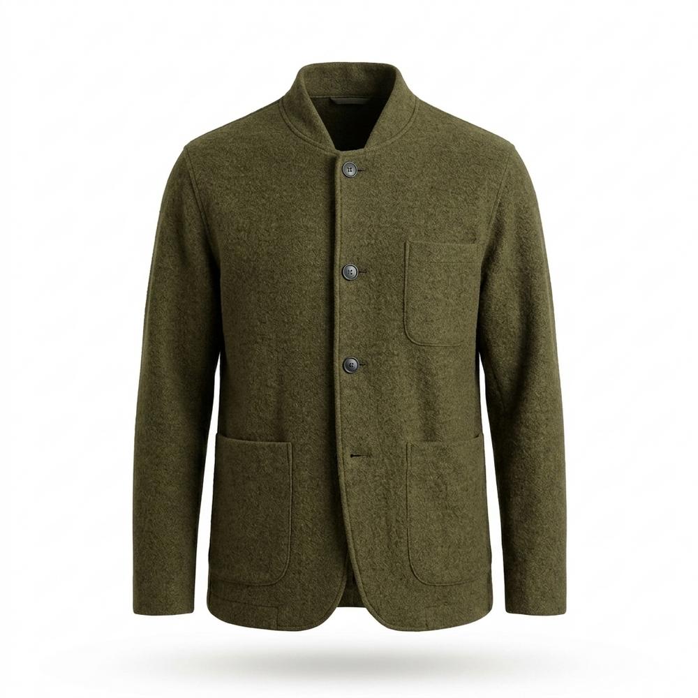 Nobleman Code - Vogum | Strukturiert Geknöpft Strickjacke Herren