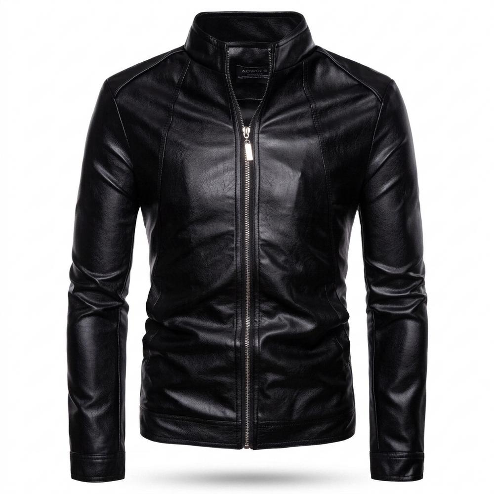 Gentleman Code - Tibir | Tailliert Glatt Lederjacke Herren