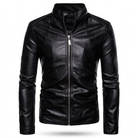 Nobleman Code - Tibir | Tailliert Glatt Lederjacke Herren