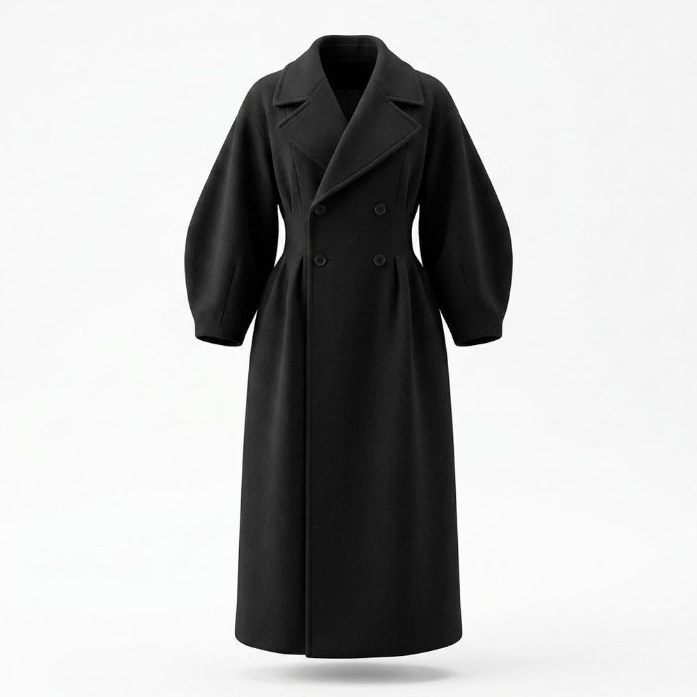 Gentleman Code - Yelid | Tailliert Voluminös Mantel Damen