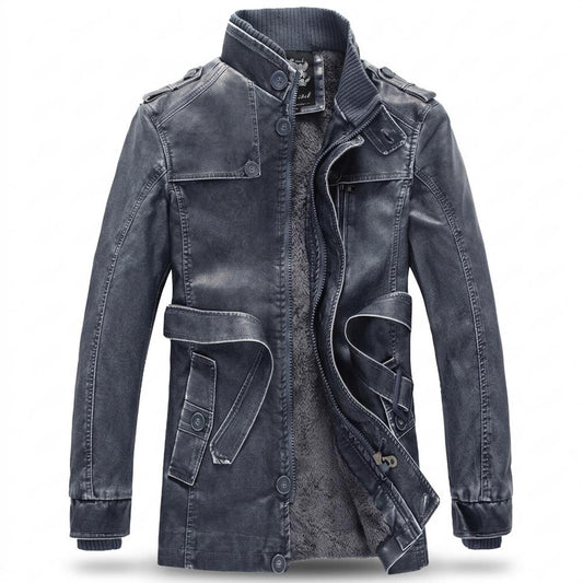 Nobleman Code - Rigek | Gefüttert Gewaschen Lederjacke Herren