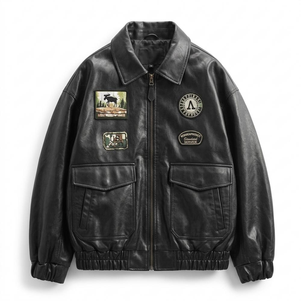 Gentleman Code - Cumad | Gepatcht Gefüttert Lederjacke Herren