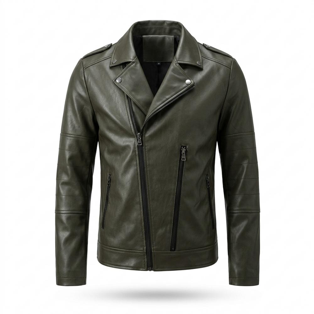 Gentleman Code - Vomel | Asymmetrisch Tailliert Lederjacke Herren