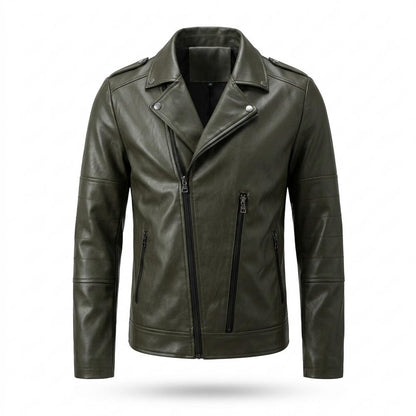 Gentleman Code - Vomel | Asymmetrisch Tailliert Lederjacke Herren