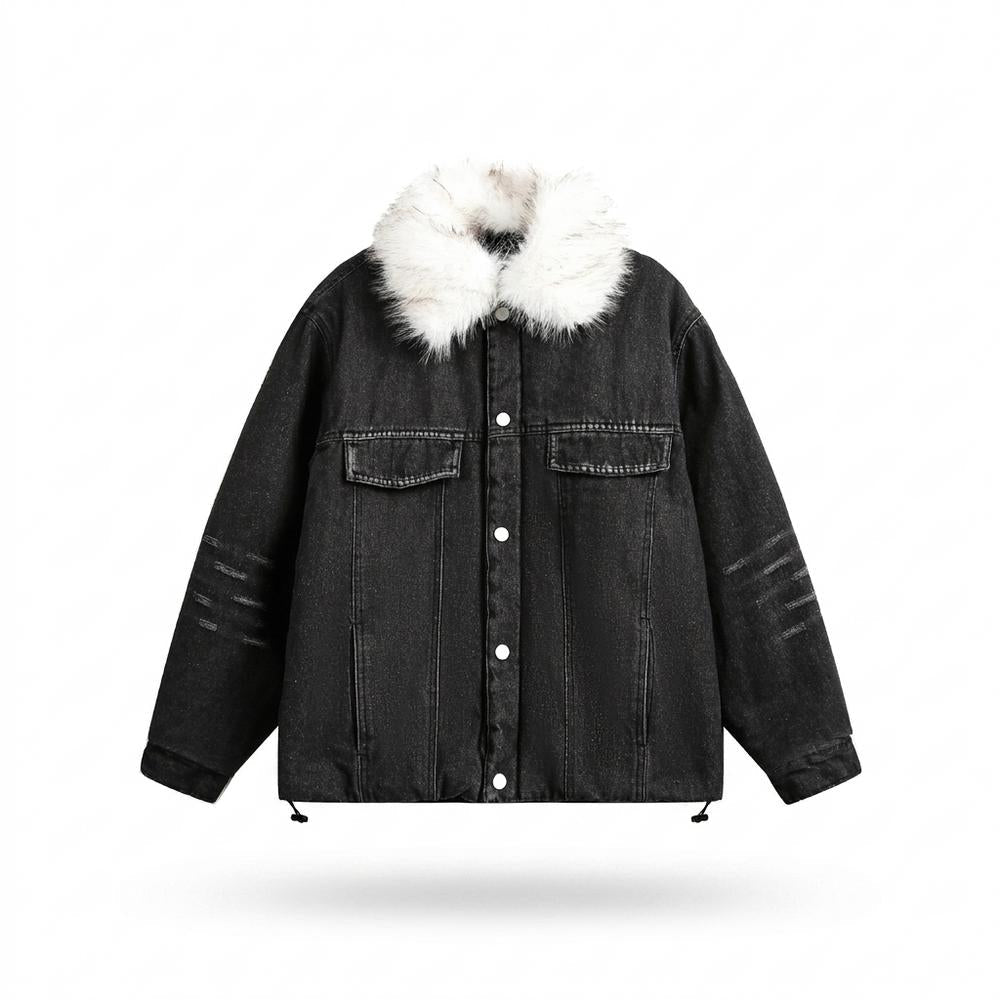 Nobleman Code - Sozal | Pelzbesetzt Gewaschen Jacke Unisex