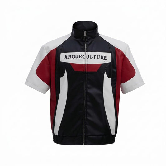 Nobleman Code - Ellor | Kurzärmlig Mehrfarbig Lederjacke Unisex
