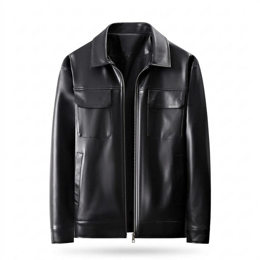 Gentleman Code - Eofan | Perforiert Gefüttert Lederjacke Herren