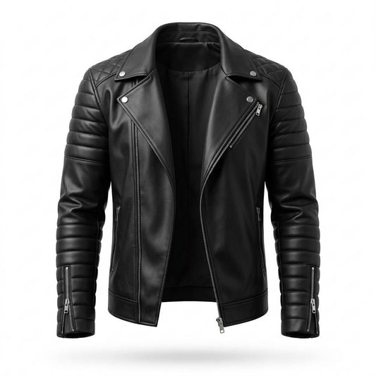 Nobleman Code - Zepik | Asymmetrisch Gesteppt Lederjacke Herren