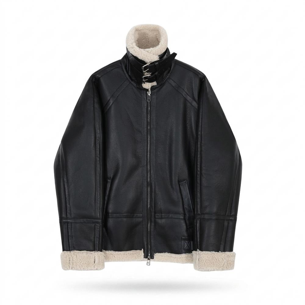 Gentleman Code - Lefok | Gefüttert Hochschließend Lederjacke Herren