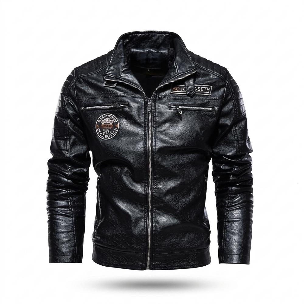 Gentleman Code - Cadur | Gesteppt Tailliert Lederjacke Herren