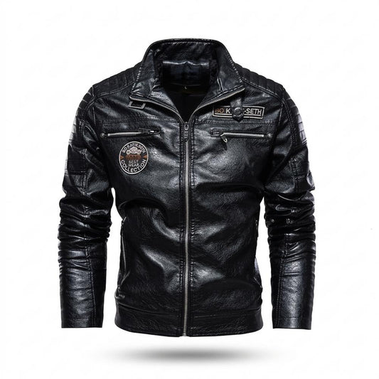 Gentleman Code - Cadur | Gesteppt Tailliert Lederjacke Herren