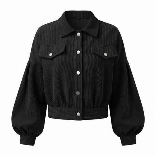Gentleman Code - Cazat | Gerippt Kurzgeschnitten Jacke Damen