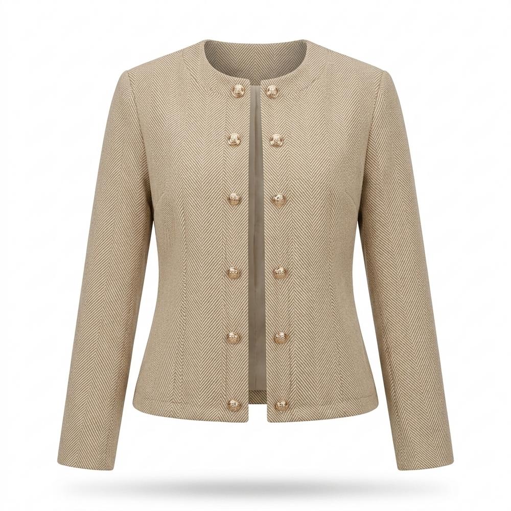 Gentleman Code - Rihus | Kragenlos Strukturiert Jacke Damen
