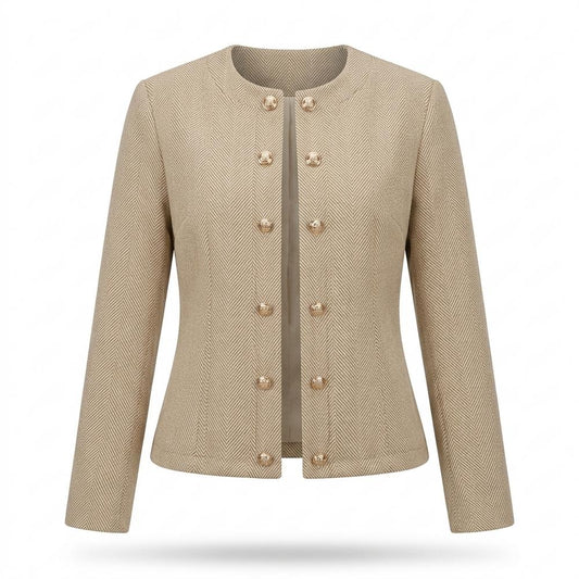 Nobleman Code - Rihus | Kragenlos Strukturiert Jacke Damen
