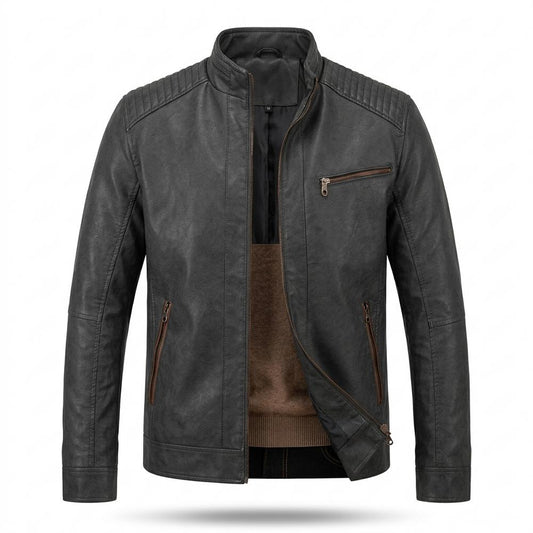 Gentleman Code - Aanum | Gefüttert Gesteppt Lederjacke Herren