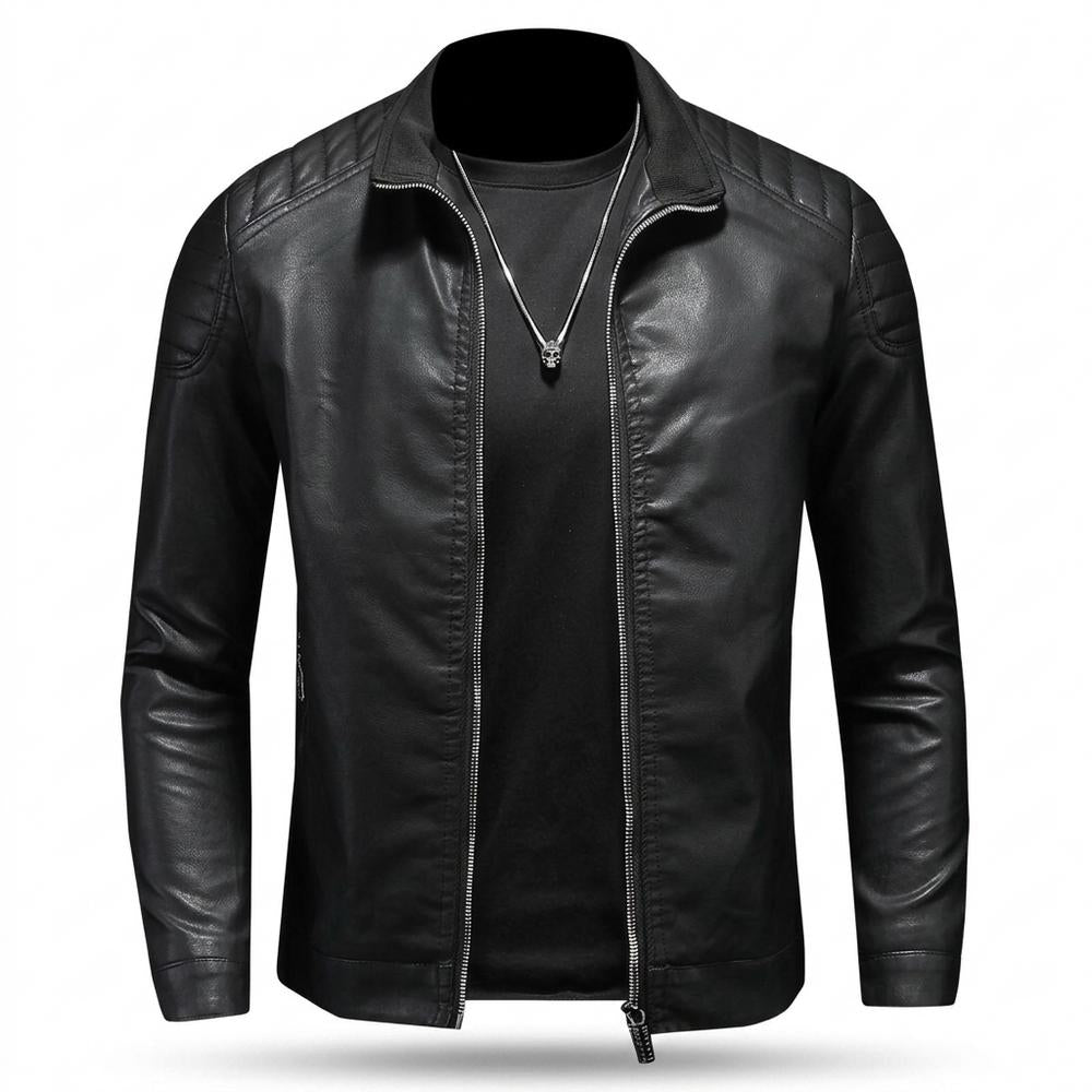 Gentleman Code - Kidik | Gesteppt Tailliert Lederjacke Herren