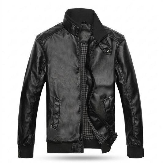 Nobleman Code - Yovil | Gesteppte Gefütterte Lederjacke Herren