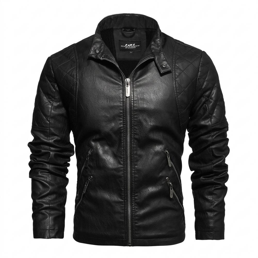 Gentleman Code - Cerur | Gesteppt Gefüttert Lederjacke Herren