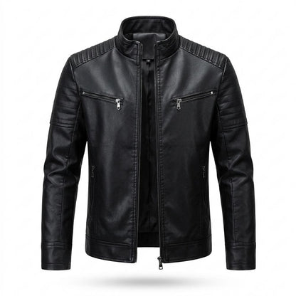 Gentleman Code - Vazem | Gesteppt Tailliert Lederjacke Herren