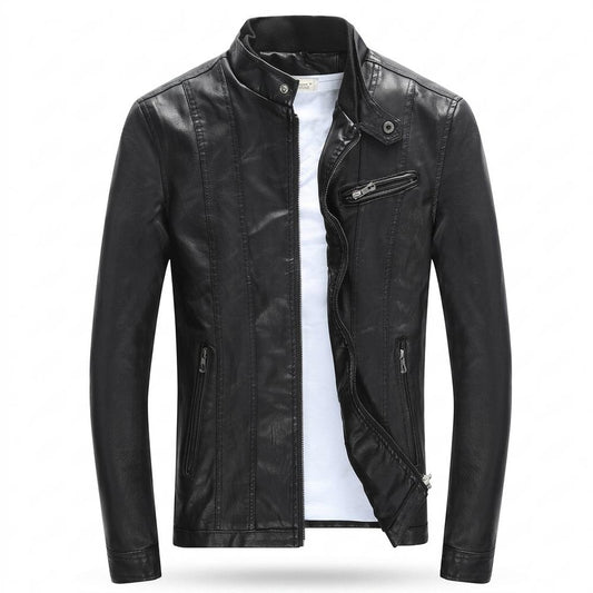 Nobleman Code - Verin | Gefüttert Tailliert Lederjacke Herren