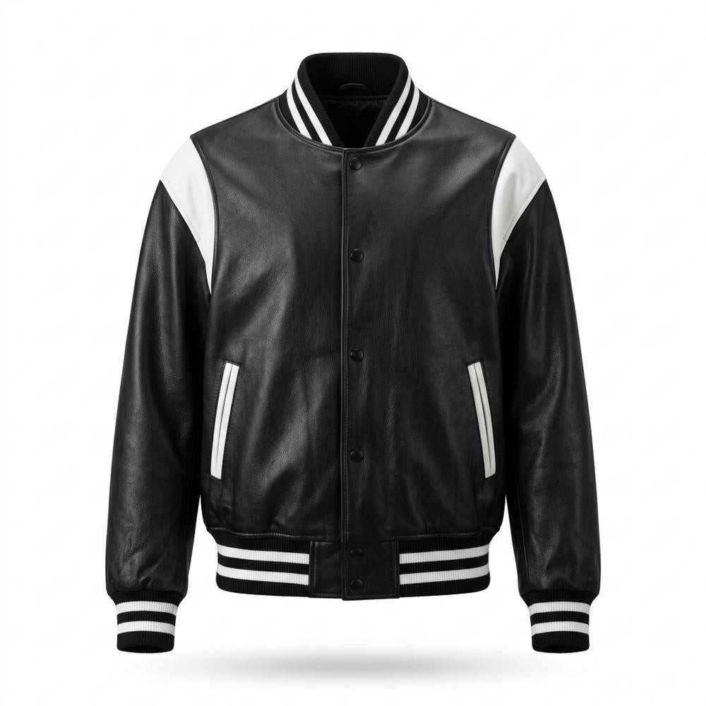 Gentleman Code - Nikal | Geknöpft Zweifarbig Lederjacke Unisex